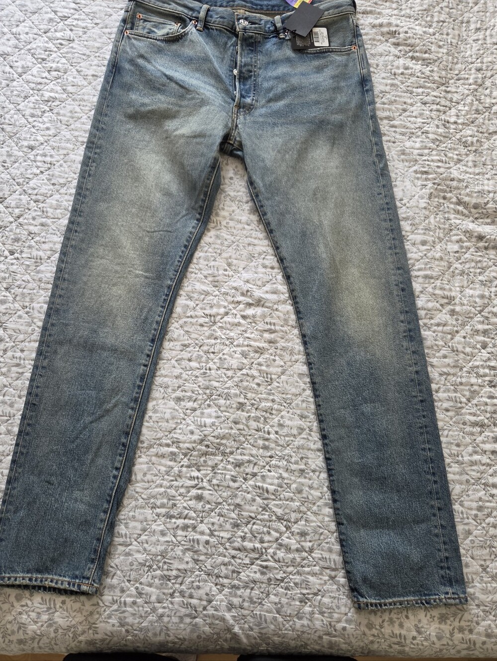 New With Tags Buck Mason Japanese Denim Slim Jean 34 - Indigo Blue